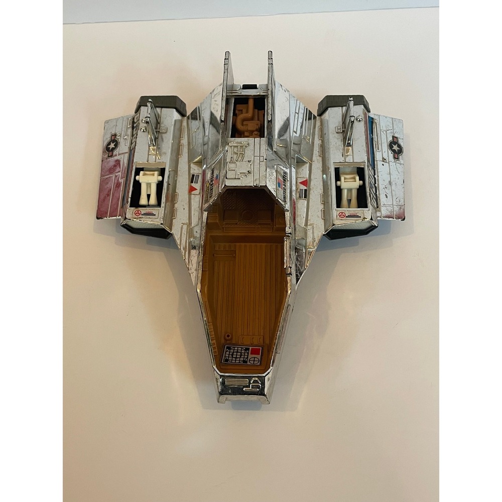 Vintage GI Joe 1984 Sky Patrol SHARC Chrome Silver Jet Incomplete!